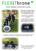 Lehké invalidní skládací elektrické vozíky FLEXITHRONE
